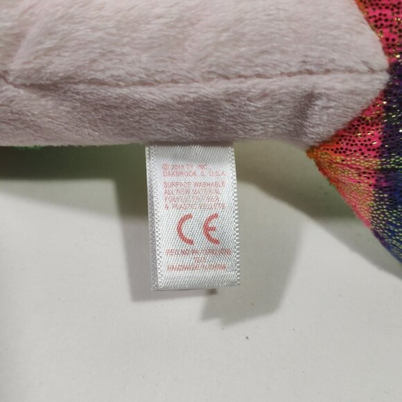 Ty Beanie Boos Nori Narwhal Whale Rainbow Fish Plush Stuffed Animal 2019 - Picture 6 of 7